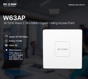 IP-COM W63AP AC1200 Wave 2 Gigabit Access Point | High-Speed Wi-Fi 5